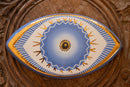 Handmade Ceramic Evil Eye Amulet – Eye Shape 8¨× 4¨ (20×10 cm)