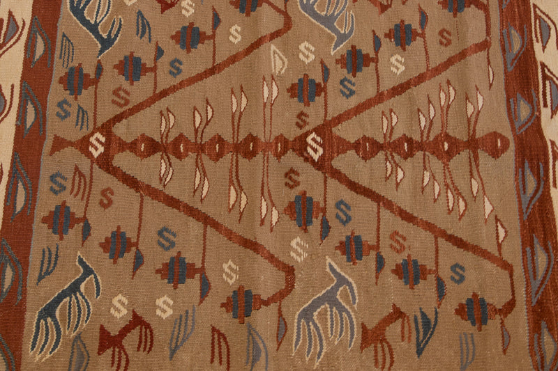 Anatolian Flatweave Wool Kilim/Rug No. 1 118×88 cm (46.5" × 34.6")