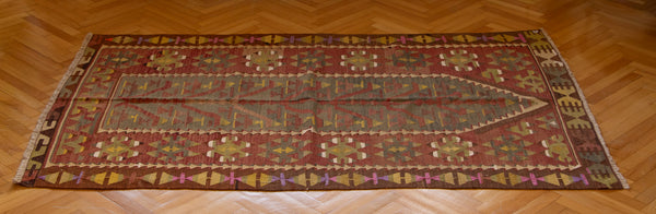 Anatolian Flatweave Wool Kilim/Rug No. 4 165 × 105 cm (65.0" × 41.3")