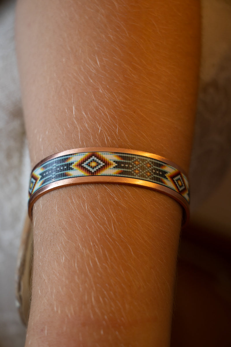 Patterned Copper Bracelet No. 7