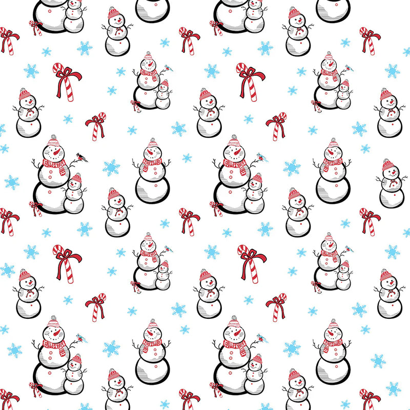 Snow Man, Christmas Transfer Decal - 19 x 13 inch