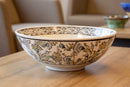 Damascus 30 cm Handmade Turkish Ceramic Bowl – Iznik Tile Design