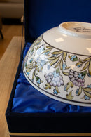 Damascus 30 cm Handmade Turkish Ceramic Bowl – Iznik Tile Design