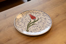 Golden Horn 25 cm Handmade Turkish Ceramic Plate – Iznik Tile Design