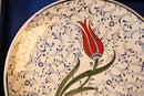 Golden Horn 25 cm Handmade Turkish Ceramic Plate – Iznik Tile Design