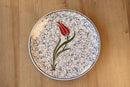 Golden Horn 25 cm Handmade Turkish Ceramic Plate – Iznik Tile Design