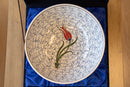 Golden Horn 30 cm Handmade Turkish Ceramic Bowl – Iznik Tile Design