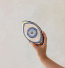 Handmade Ceramic Evil Eye Amulet – Eye Shape 8¨× 4¨ (20×10 cm)